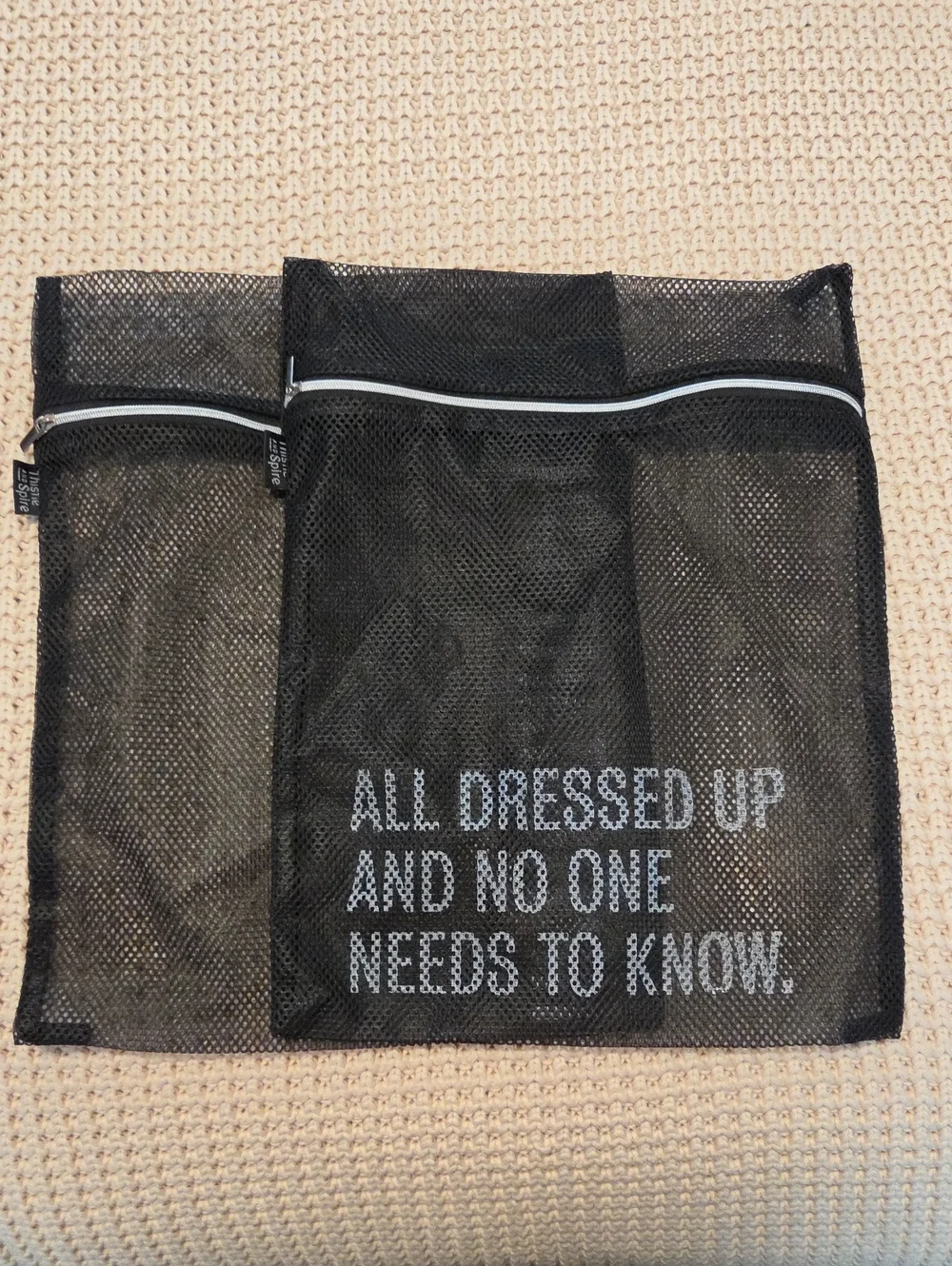 Thistle & Spire Black Mesh Laundrey Bag Set Of 2 11×14